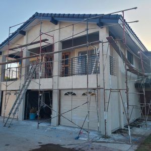 exterior house remodeling scaffo