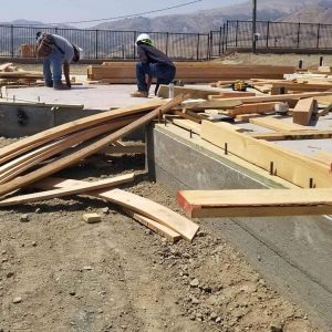 new construction house with foun